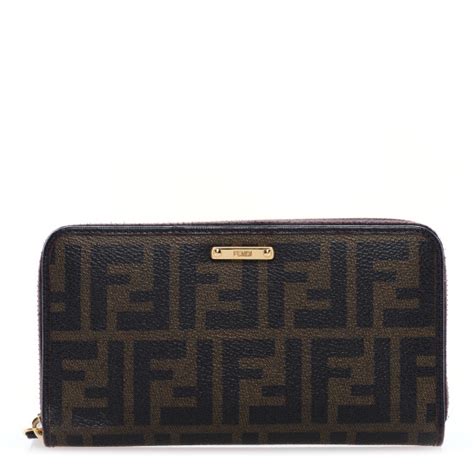 fendi vitello elite zip-around wallet|Fendi Zucca Spalmati Vitello Elite Zip Around Wallet.